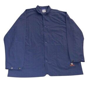 Champion X BEAMS Windbreaker Jacket Womens Large Blue Water Repellant RARE COLAB